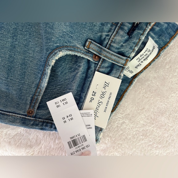 NWT Abercrombie and Fitch 90s Straight Ultra High Rise Size 25 - Picture 5 of 6